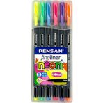 Pensan 6300 6'lı Neon Pvc Kutu Fineliner
