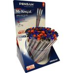 Pensan 6405 My-King 0,5 MM Karışık Mavi-Siyah-Kırmızı (60'lı Paket) Jel Tükenmez Kalem