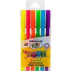 Pensan 6'lı Neon Renkler Keçeli Kalem
