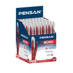 Pensan Büro 50'li Kırmızı 10 Kutu Tükenmez Kalem