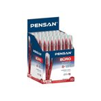 Pensan Büro Tükenmez Kalem 1 Kırmızı 50 Li Paket