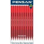 Pensan Büro Tükenmez Kalem 12 Li Kırmızı