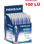 Pensan Büro Tükenmez Kalem Mavi 100 Lü Ekonomik Paket