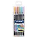 Pensan Fineliner 0.4 mm 6 Renk Pastel Kalem Seti