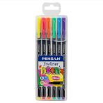 Pensan Fineliner 0.4 Mm Kece Uclu Kalem 6 Renk Neon Pvc Kutulu