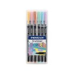 Pensan Fineliner 6 Pastel Renk 0.4mm Ince Keçe Uçlu Yazı Kalemi 1 Paket 6 Lı Pastel Fineliner Kalem Seti