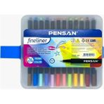 pensan fineliner keçe uç kalem 24 renk pvc kutu 6500 hp - 1 - Yok
