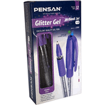 Pensan Glitter Violet 12'li Tükenmez Kalem