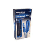 Pensan Jel Simli 1.0 mm Mavi 12 Paket Tükenmez Kalem