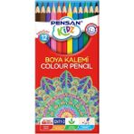 pensan kidz kuru boya kalemi 12 renk tam boy - Yok