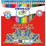 pensan kidz kuru boya kalemi 24 renk tam boy pe56324tbkb - Yok
