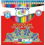 Pensan Kidz Kuru Boya Kalemi 24 Renk Tam Boy pe56324tbkb