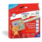 pensan kidz temizlenebir 8 renk pencere markör kalem pe99925mrk8rnk - Yok