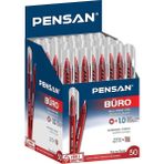 PENSAN Kırmızı Tükenmez Kalem 50'li Kırmızı 1.0 mm Mükemmel Yazım Kalitesi PE02270TKKIRMIZI