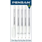 PENSAN My King 1.0 mm Beyaz Neon Gel Kalem 5 Adet