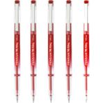 Pensan My King İğne Uçlu Metal Klipsli Jel Tükenmez Kalem 0.5 Mm Kırmızı - 5 Adet