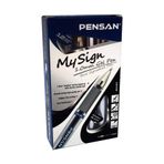 Pensan My Sign 1.0 mm Jel Mürekkepli İmza Kalemi, Siyah, 12'li Set