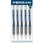PENSAN My-Sing Gel 1.0 mm Mavi Roller İmza Kalemi 5 Adet