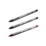 Pensan My-Tech 3'lü Tükenmez Kalem Seti - Mavi, Kırmızı, Siyah, 0.7 mm, Şeffaf Gövde