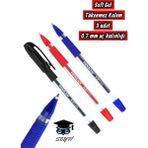 Pensan Soft Gel Tükenmez Kalem Seti 3 Renk 0.7 mm Uç Kalınlığı Türk Malı Çok Renkli - diğer