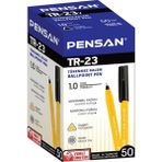 Pensan Tr-23 Üçgen Tükenmez Kalem 50 Adet - Siyah