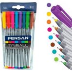 Pensan Triball 8 Renkli Tükenmez Kalem Seti Türkiye Menşeli 8 Adet Renkli Kalem