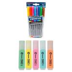 Pensan Triball Tükenmez Kalem 8 Renk + Fixpoint Pastel 5 Renk Fosforlu Kalem