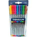 Pensan Trıball Tükenmez Kalem Seti 1.0 mm 8 Renkli Ergonomik Tasarım ile Pürüzsüz Yazım Deneyimi
