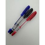 Pensan Tükenmez Kalem Soft Gel 0,7 mm Siyah, Kırmızı, Mavi (3 Adet) - Çok Renkli