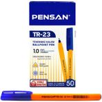 Pensan Üçgen Tükenmez Kalem Mavi 50 li TR-23 Ergonomik Form