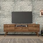 Penta Ahşap Ayaklı Ceviz 140 Cm Tv Sehpası