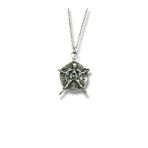 Pentagram İskelet Kolye 60 Cm Zincir Erkek Kadın Trend Aksesuar