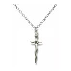 Pentagram Sembol Ve Kılıç Figürlü Gotik Unisex Metal Kolye – 60 Cm Zincirli
