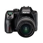 Pentax KF APS-C dijital SLR fotoğraf makinesi kiti, 18-55 mm WR zoom objektifli, toz geçirmez, hava koşullarına dayanıklı, Vario-LCD ekran, siyah