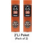 Pentel Ain Stein 0.5 mm 3b Mekanik Kurşun Uç – 2’li Paket (40’lı Set) - 860-Turuncu