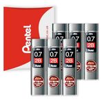 Pentel Ain Stein Mekanik Dolum Uçları - Otomatik/Mekanik Kalemler için - Pentel Yastık Ambalajında - 0,7 mm 2B Sınıfı - 6'lı Paket (240 Uç)
