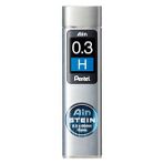 Pentel AIN taş kurşun kalem ucu, çizgi kalınlığı 0.3 mm, sertlik derecesi H, 15 madenlerde je kutu H