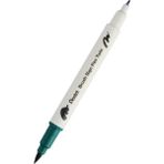 Pentel Brush Sing Pen Twin Çift Taraflı Fırça Uçlu Kalem Dark Green - AçıkYeşil