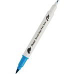 Pentel Brush Sing Pen Twin Çift Taraflı Fırça Uçlu Kalem Turquoise - Açık Mavi