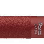 Pentel BXA107B-B Calme tükenmez kalem, belirgin şekilde azaltılmış klik sesi, deri görünümlü tutma bölgesi, doldurulabilir, küre 0,7 mm = çizgi kalınlığı 0,35 mm, yazı rengi kırmızı, 1 adet