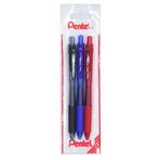Pentel ENERGEL 0.5 mm Likit Roller Kalem Siyah/Mavi/Kırmızı 3'lü set