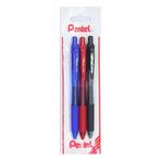 Pentel ENERGEL 0.7 mm Likit Roller Kalem Siyah/Mavi/Kırmızı 3'lü set
