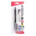 Pentel GraphGear 500 Mekanik Çizim Kalemi, (0,5 mm), İnce Çizgi, Dolum Kurşun ve Mini Silgi (PG525LEBP)