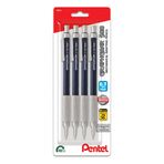 Pentel GraphGear 500 mekanik çizim kalemi, (0,7 mm), orta çizgi, mavi varil, 4'lü paket (PG527BP4C)