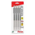 Pentel GraphGear 500 Mekanik Çizim Kalemi, (0,9 mm), Kalın Çizgi, Gri Varil, 4'lü Paket (PG529BP4N)