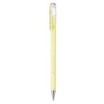 Pentel Hybrid Milky K108-PG jel tükenmez kalem, pastel sarı, açık ve renkli kağıtlar üzerinde ışıldar, çizgi kalınlığı 0,4 mm