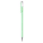 Pentel Hybrid Milky K108-PK jel tükenmez kalem, pastel yeşil, açık ve renkli kağıtlar üzerinde ışıldar, çizgi kalınlığı 0,4 mm