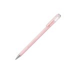 Pentel Hybrid Milky K108-PP jel tükenmez kalem, pastel pembe, açık ve renkli kağıtlar üzerinde ışıldar, çizgi kalınlığı 0,4 mm