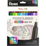 Pentel Pointliner 0.4Mm 24'Lü Fineliner Kalem Seti / S40-24