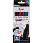 Pentel Pointliner 0.4Mm 6'Lı Fineliner Kalem Seti / S40-6